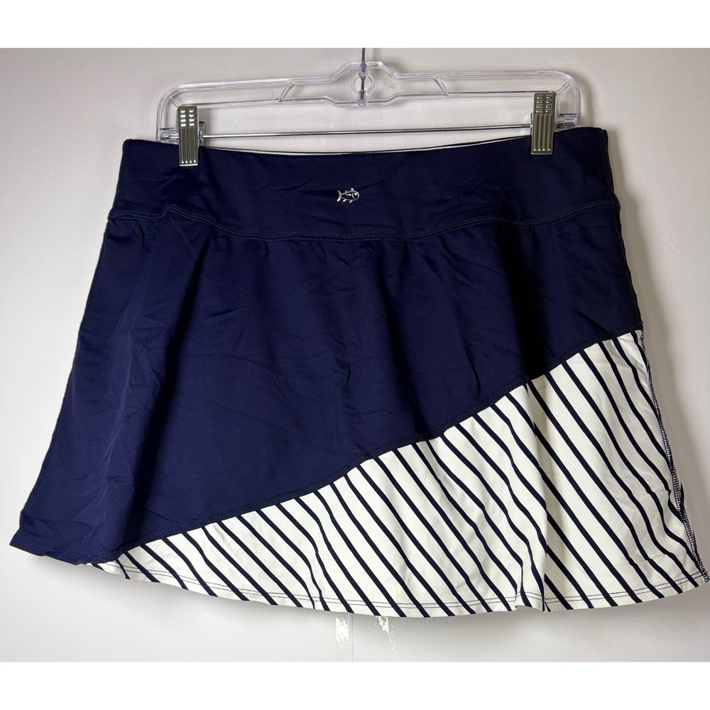 Southern Tide Women's Kaitlyn Athletic Skort Navy White Striped Sz Lg - Picture 2 of 9